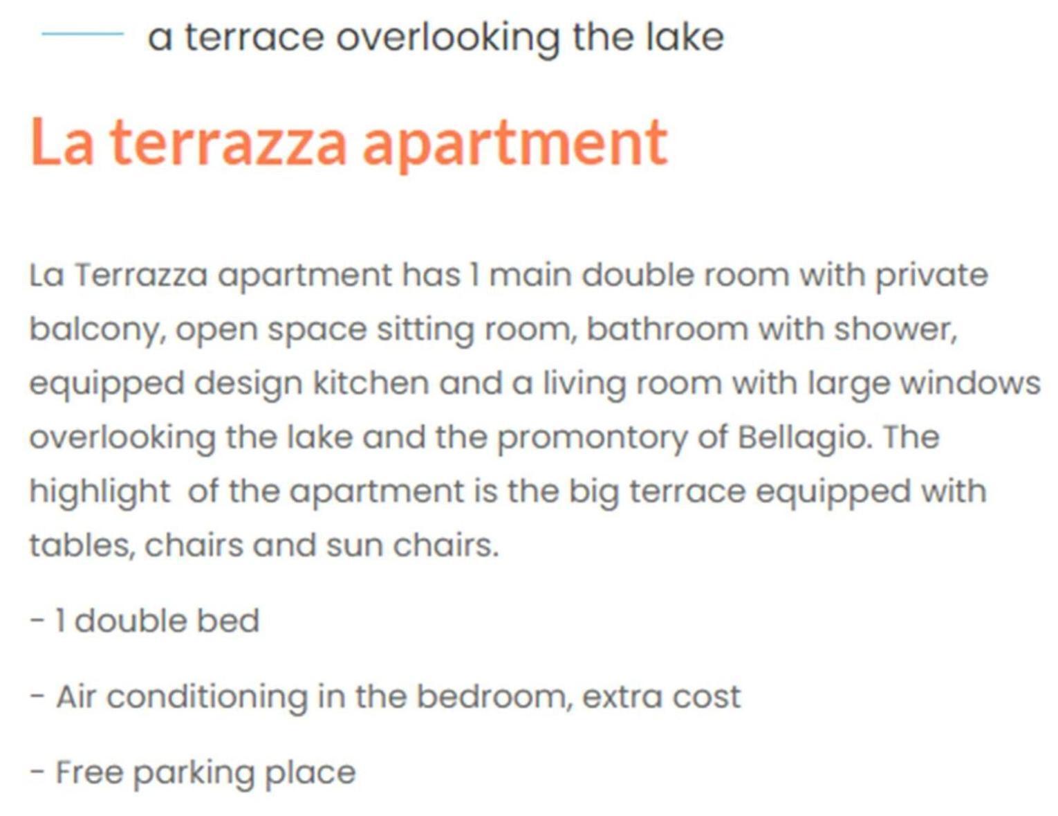 בלאג'יו Miralago Apartments Villa Rosa Terrazza מראה חיצוני תמונה